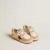 Ball Star Teen aus Nappa und Wildleder mit rotem Stern und rotem gesticktem Herz