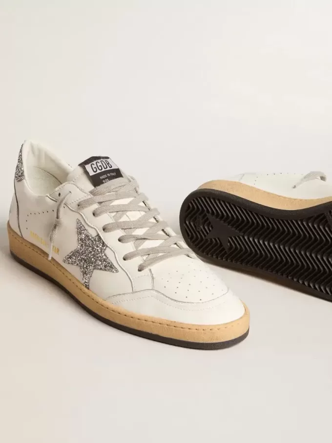 Ball Star Wishes für Damen aus Nappaleder mit Glitzerstern und Fersenlasche Ball Star Wishes für Damen aus Nappaleder mit Glitzerstern und Fersenlasche