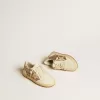 Ball Star Young aus Glitzer und Nappa mit Lederstern und Fersenlasche