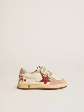 Ball Star Young aus Nappa mit Nappa-Stern und rosa Wildleder-Fersenlasche