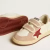 Ball Star Young aus Nappa mit Nappa-Stern und rosa Wildleder-Fersenlasche