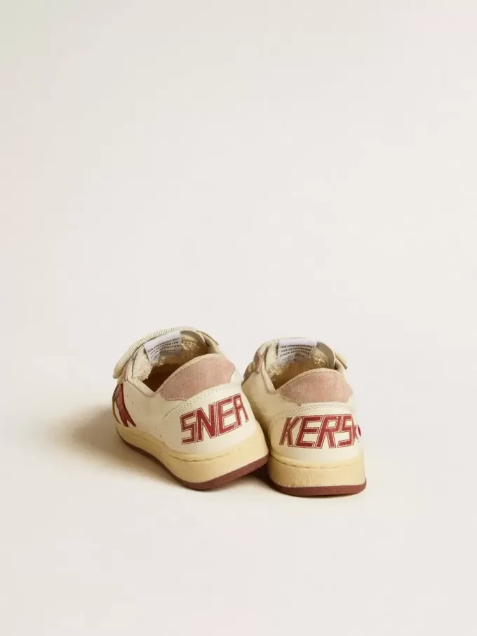 Ball Star Young aus Nappa mit Nappa-Stern und rosa Wildleder-Fersenlasche