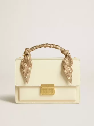 Venezia Tasche aus butterfarbenem Leder mit Seidenschal