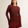 Baumwollkleid mit unregelmäßigen Streifen