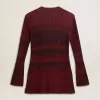 Baumwollkleid mit unregelmäßigen Streifen