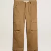 Beige-Khaki-Cargohose