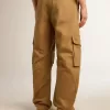 Beige-Khaki-Cargohose