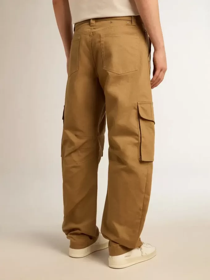 Beige-Khaki-Cargohose