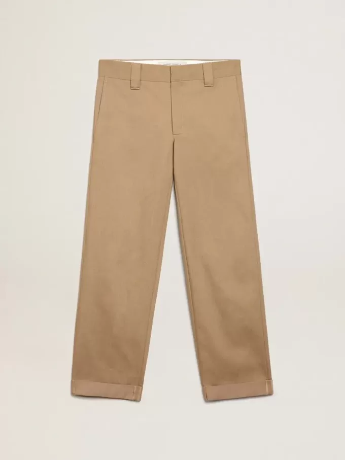Beige-Khaki Chinos aus der Golden Collection