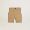 Beigefarbene Baumwollshorts für Jungen
