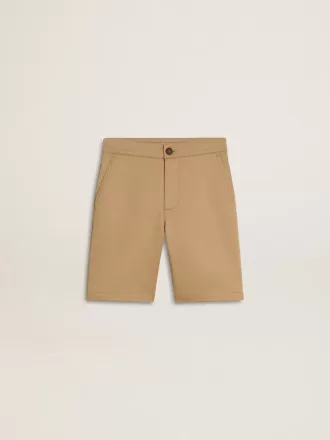 Beigefarbene Baumwollshorts für Jungen
