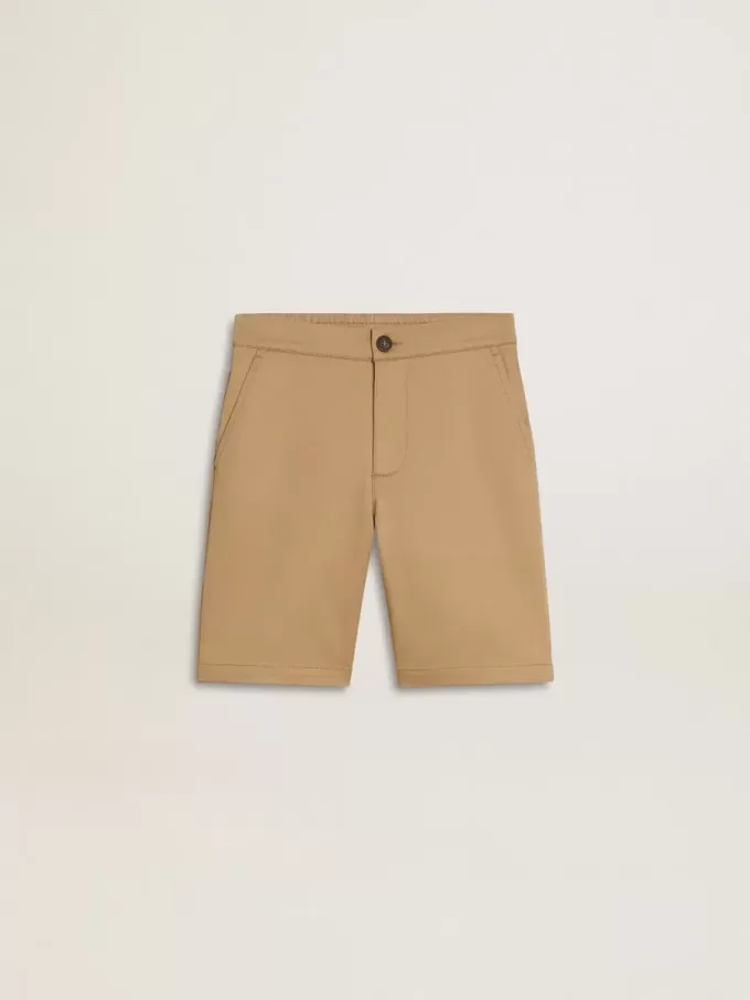 Beigefarbene Baumwollshorts für Jungen