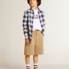 Beigefarbene Baumwollshorts für Jungen
