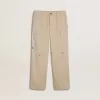 Beigefarbene Chino-Hose für Kinder mit bunten Sprenkeln