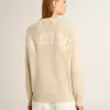 Beiger Damenpullover mit „Golden”-Schriftzug auf der Rückseite Beiger Damenpullover mit „Golden”-Schriftzug auf der Rückseite