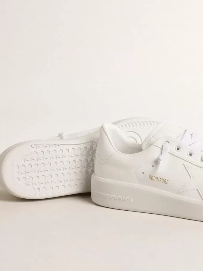 Biobasierte Purestar für Damen mit weißem Stern und Fersenlasche