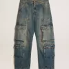 Blaue Jeans mit Used-Look Blaue Jeans mit Used-Look