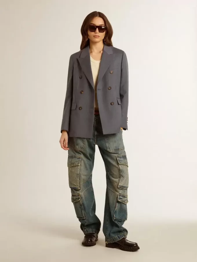 Blaue Jeans mit Used-Look Blaue Jeans mit Used-Look