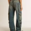 Blaue Jeans mit Used-Look Blaue Jeans mit Used-Look
