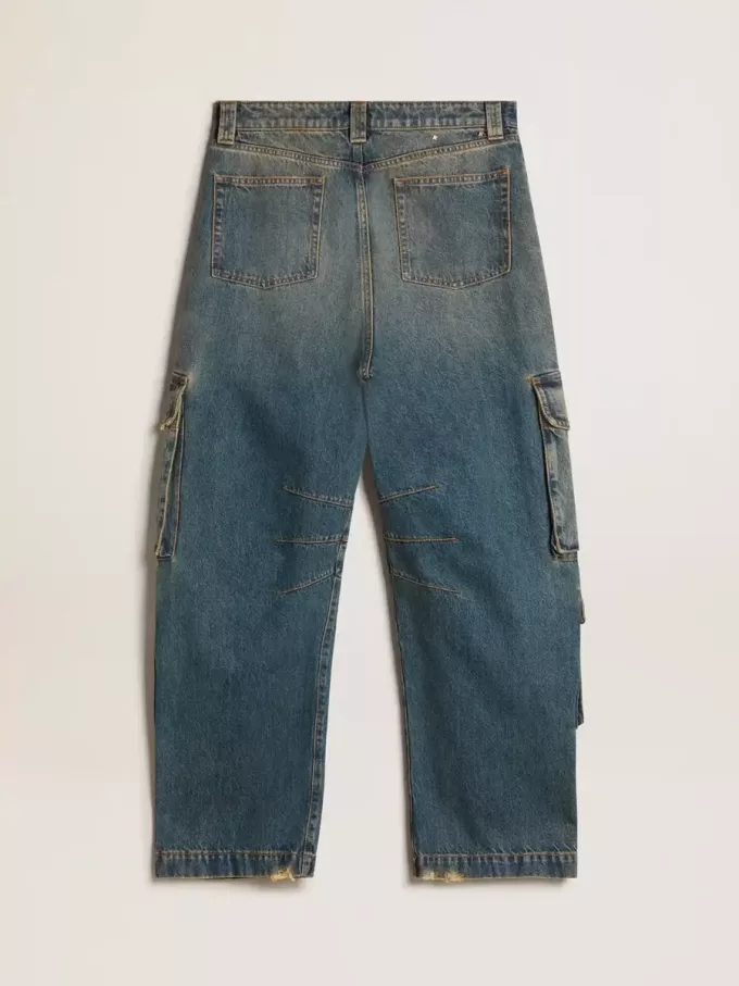 Blaue Jeans mit Used-Look Blaue Jeans mit Used-Look