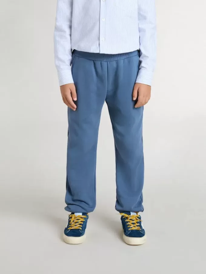 Blaue Jogginghose für Kinder mit Stickerei