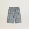 Blaue Shorts für Jungen mit weißem Aufdruck