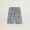 Blaue Shorts für Jungen mit weißem Aufdruck