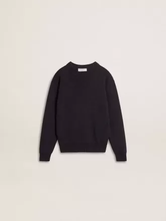 Blauer Pullover mit Rundhalsausschnitt für Jungen mit „Golden”-Schriftzug auf der Rückseite
