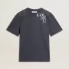 Blaues Herren-T-Shirt mit weißem Aufdruck