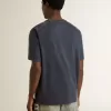 Blaues Herren-T-Shirt mit weißem Aufdruck
