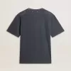 Blaues Herren-T-Shirt mit weißem Aufdruck
