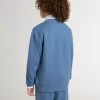 Blaues Sweatshirt für Kinder mit weißen Prägungen