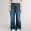 Bootcut-Jeans für Mädchen mit mittlerer Waschung und Stickerei