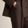 Braune Damenhose aus Schurwolle