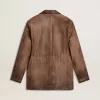 Braune Lederjacke für Damen