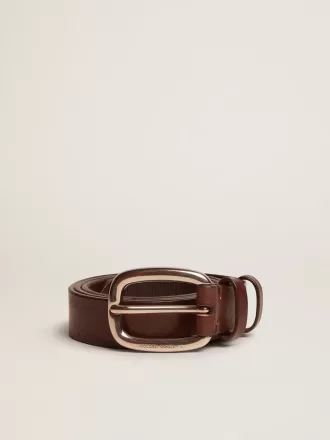 Brauner Houston-Gürtel aus gewaschenem Leder
