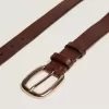 Brauner Houston-Gürtel aus gewaschenem Leder