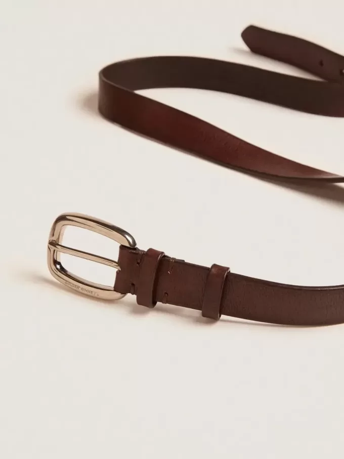 Brauner Houston-Gürtel aus gewaschenem Leder