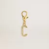Buchstabe C-Anhänger aus goldfarbenem Messing mit Kristallen Buchstabe C-Anhänger aus goldfarbenem Messing mit Kristallen