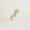 Buchstabe C-Anhänger aus goldfarbenem Messing mit Kristallen Buchstabe C-Anhänger aus goldfarbenem Messing mit Kristallen