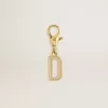 Buchstabe D-Anhänger aus goldfarbenem Messing mit Kristallen Buchstabe D-Anhänger aus goldfarbenem Messing mit Kristallen