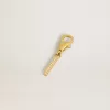 Buchstabe I-Anhänger aus goldfarbenem Messing mit Kristallen
