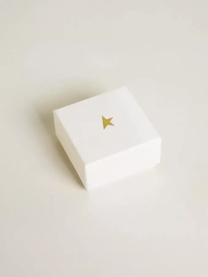 Buchstabe I-Anhänger aus goldfarbenem Messing mit Kristallen