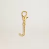 Buchstabe J-Anhänger aus goldfarbenem Messing mit Kristallen Buchstabe J-Anhänger aus goldfarbenem Messing mit Kristallen