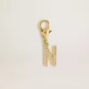 Buchstabe N-Anhänger aus goldfarbenem Messing mit Kristallen Buchstabe N-Anhänger aus goldfarbenem Messing mit Kristallen