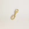 Buchstabe O-Anhänger aus goldfarbenem Messing mit Kristallen Buchstabe O-Anhänger aus goldfarbenem Messing mit Kristallen
