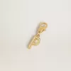 Buchstabe P-Anhänger aus goldfarbenem Messing mit Kristallen Buchstabe P-Anhänger aus goldfarbenem Messing mit Kristallen