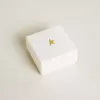 Buchstabe U-Anhänger aus goldfarbenem Messing mit Kristallen