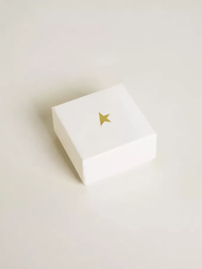 Buchstabe U-Anhänger aus goldfarbenem Messing mit Kristallen