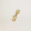Buchstabe S-Anhänger aus goldfarbenem Messing mit Kristallen Buchstabe S-Anhänger aus goldfarbenem Messing mit Kristallen